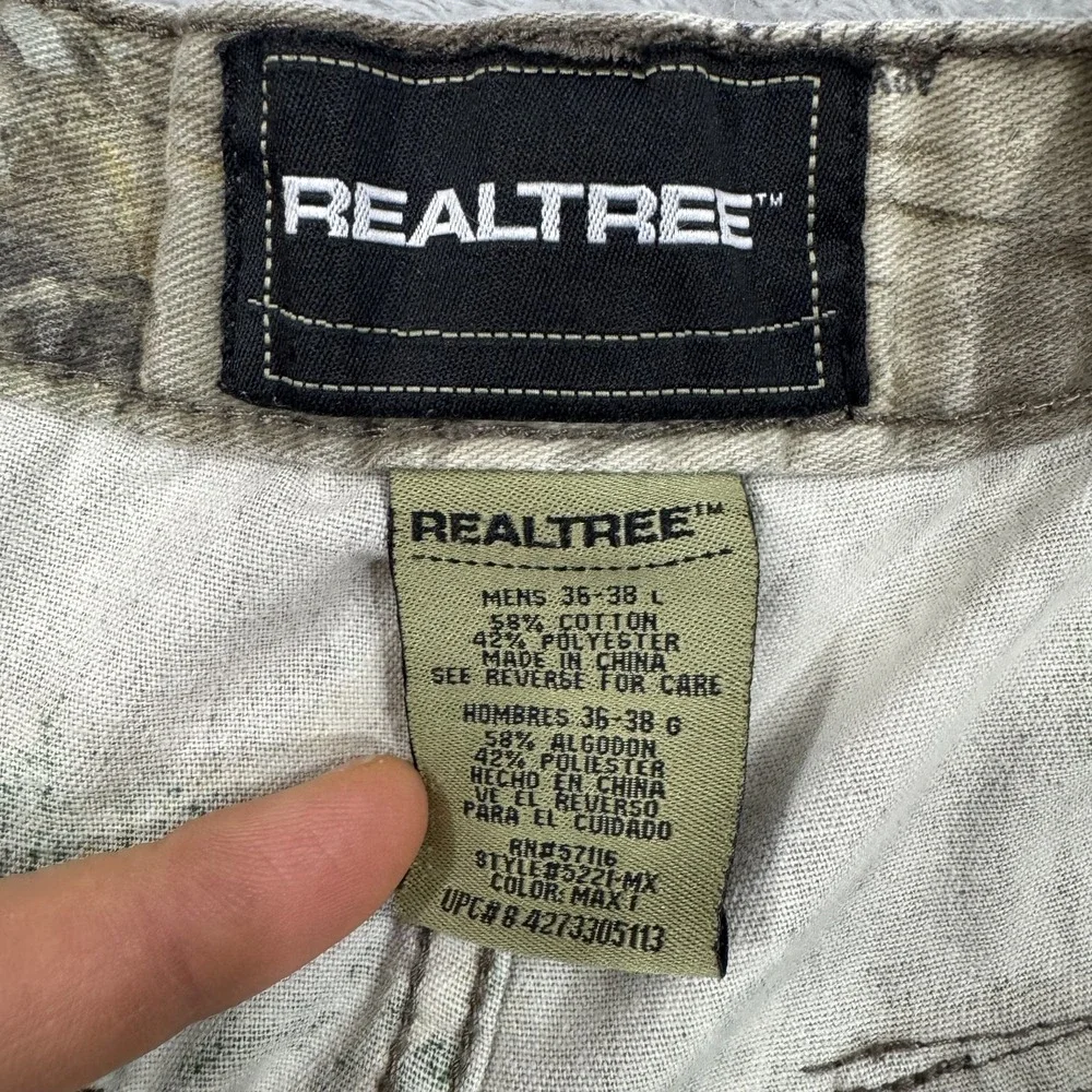 Realtree Hunting Pants Mens 36/38 Large Advantage Max-1 Camo Cargo Utility‎